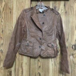 Vintage Spiegel Short Genuine Leather Jacket, Size 10